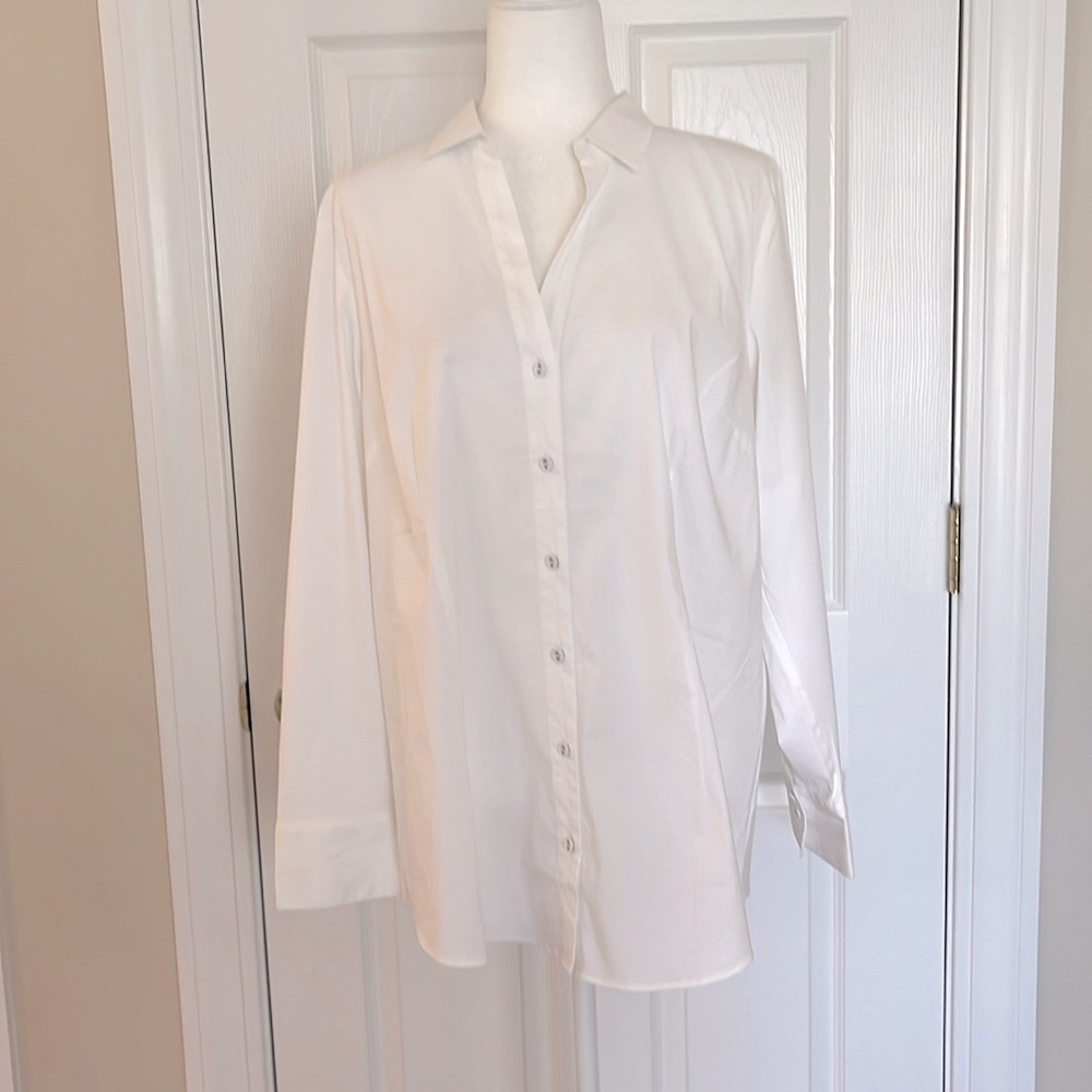 J. Jill White Shirt Collection Poplin Tunic